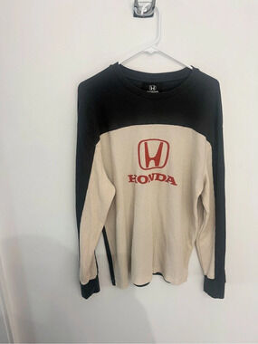 urban outfitters Honda Color Block Long Sleeve in Black & Cream Like New